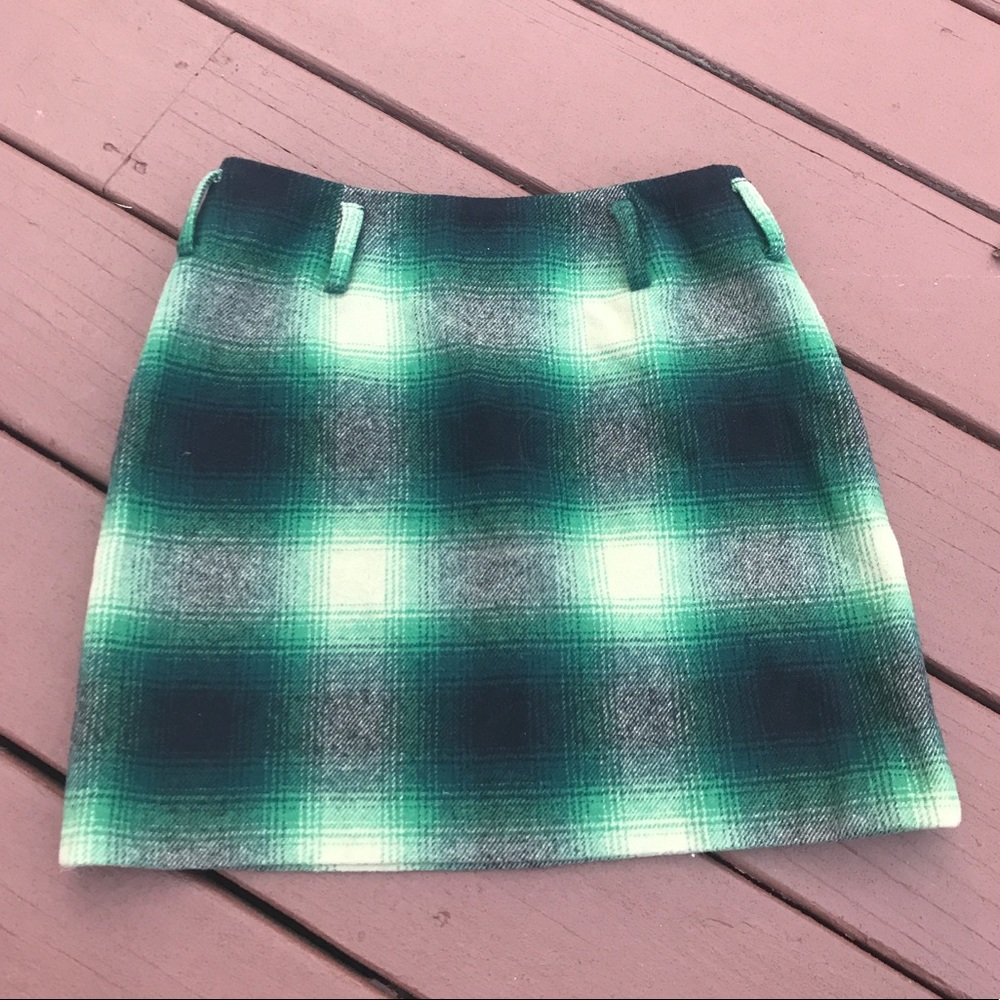 Vintage Neon Plaid Mini Skirt